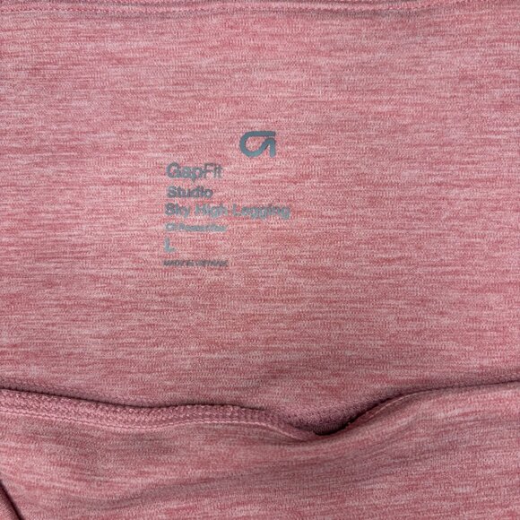 Gap GapFit Studio Sky High Legging, Pink/Blush Heather, Size Large #114 - Picture 3 of 7